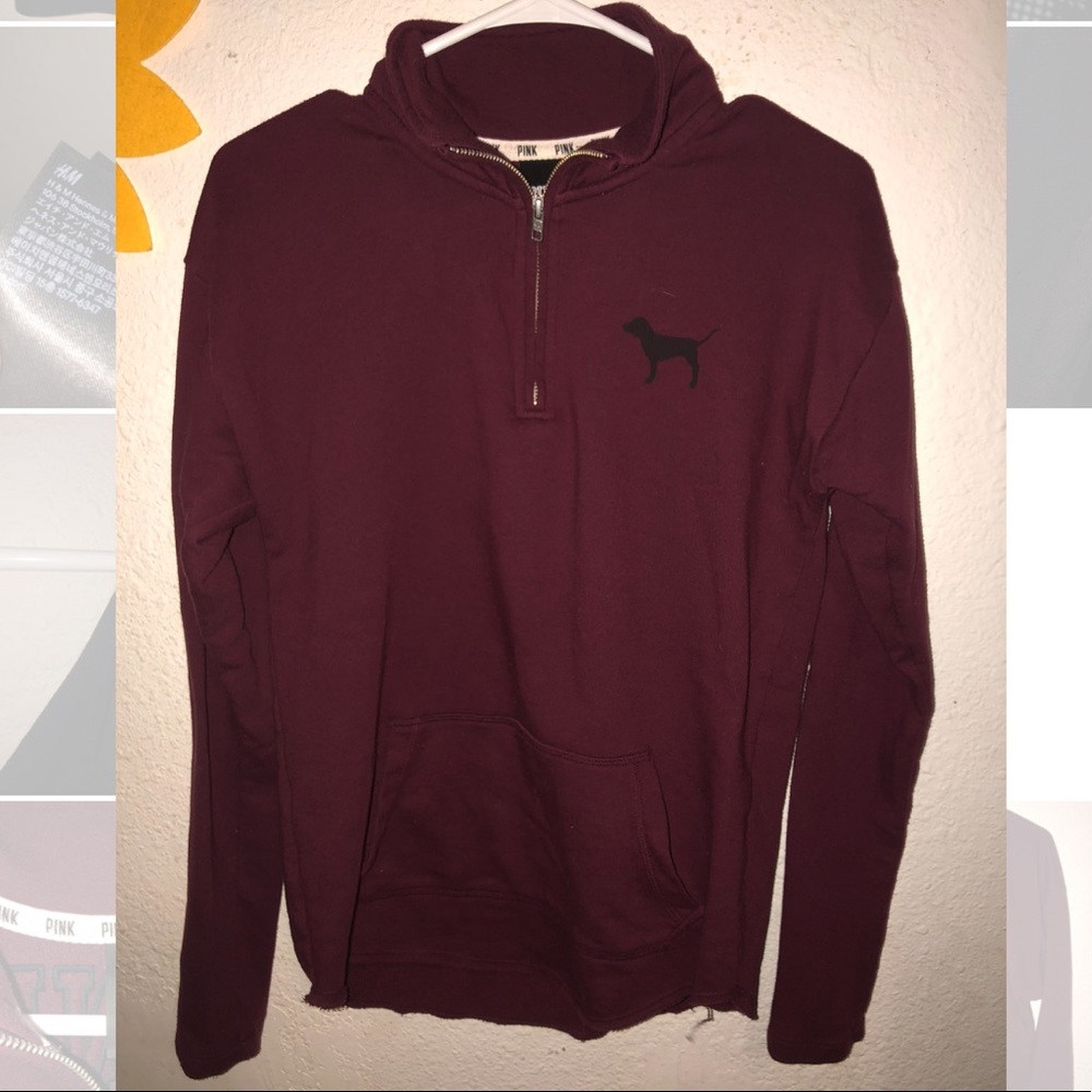 PINK half zip sweatshirt